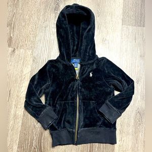 Girls Sz 2T Polo Ralph Lauren Velour Hoodie